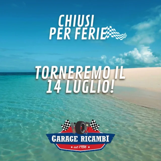 Ci prendiamo una pausa 🏖
Torneremo operativi il 14 luglio!