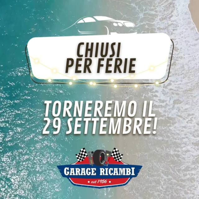 Una breve pausa per ricaricare le energie. Torneremo operativi il 29 settembre! ☀️